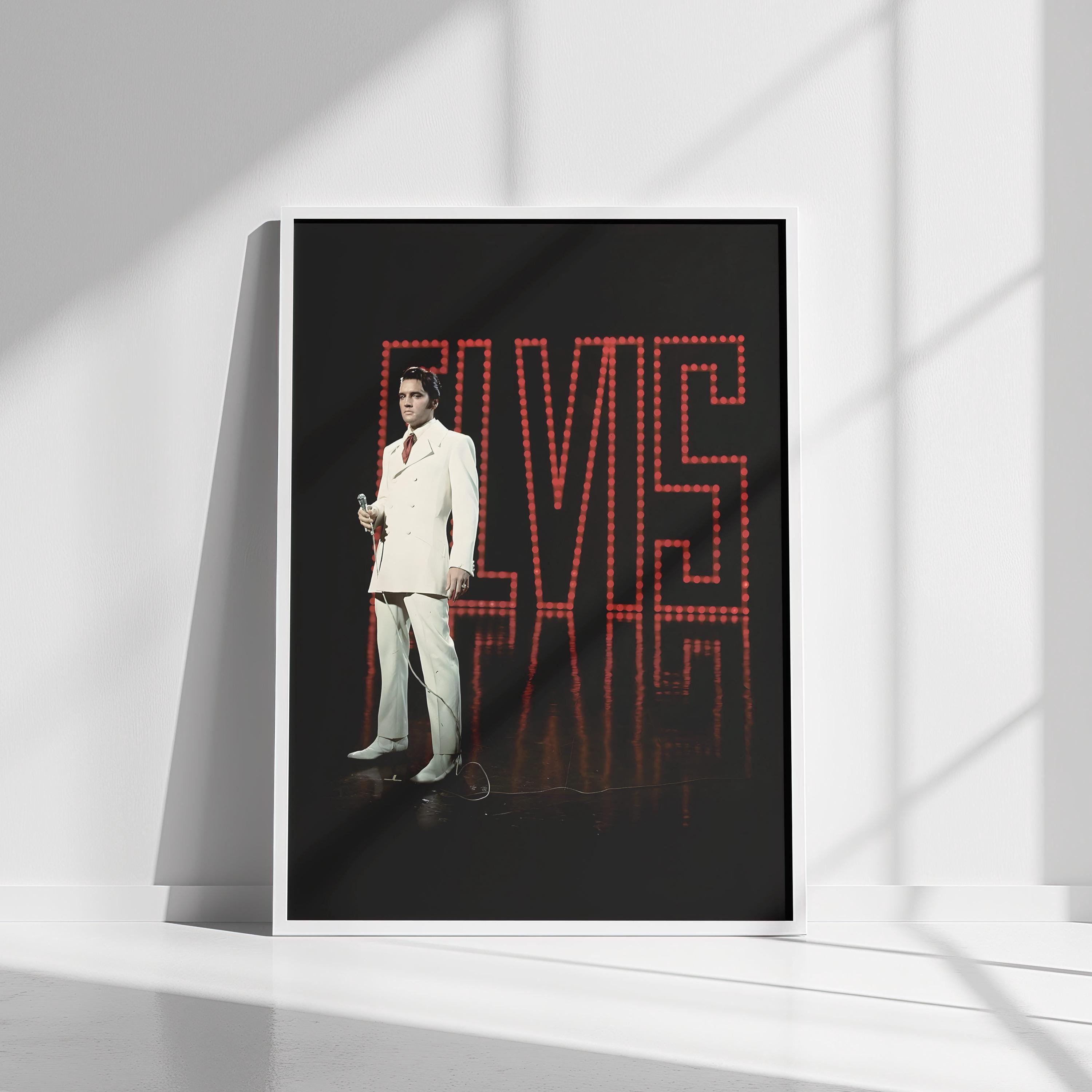Elvis Presley Comeback Special Print: 1968 White Suit Print, Semi