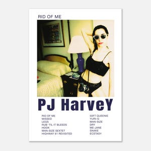 Póster de PJ Harvey, Rid of Me, póster de música retro, rock alternativo de 1993, impresión de álbum, póster clásico bohemio en papel semibrillante.