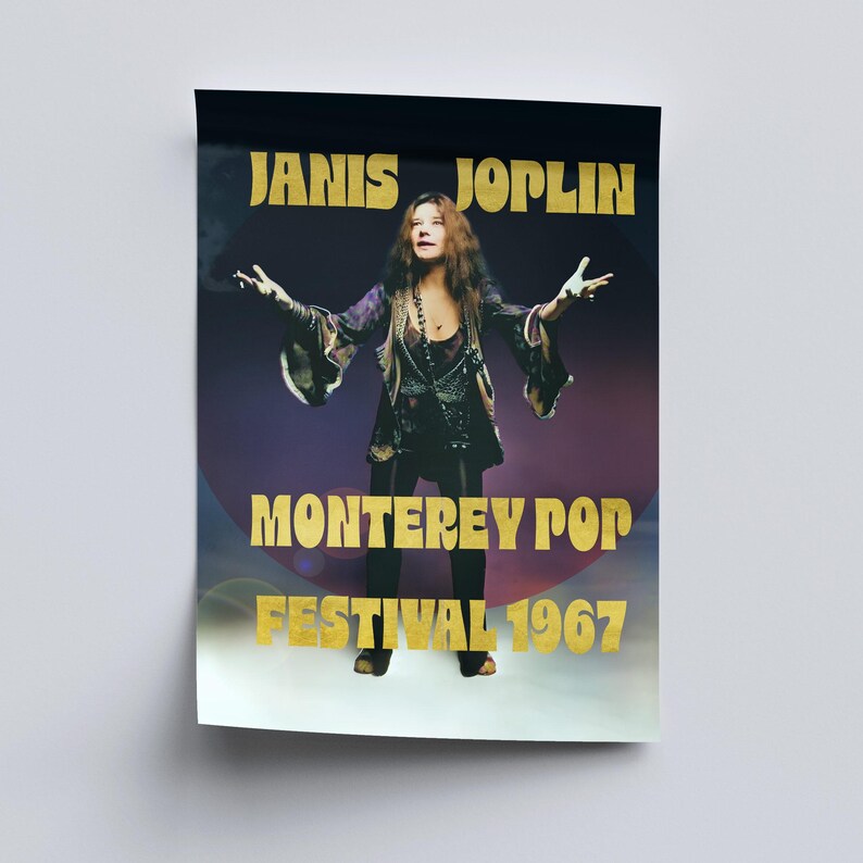 Janis Joplin Poster, Monterey Pop Festival 1967, Classic Matte Paper ...