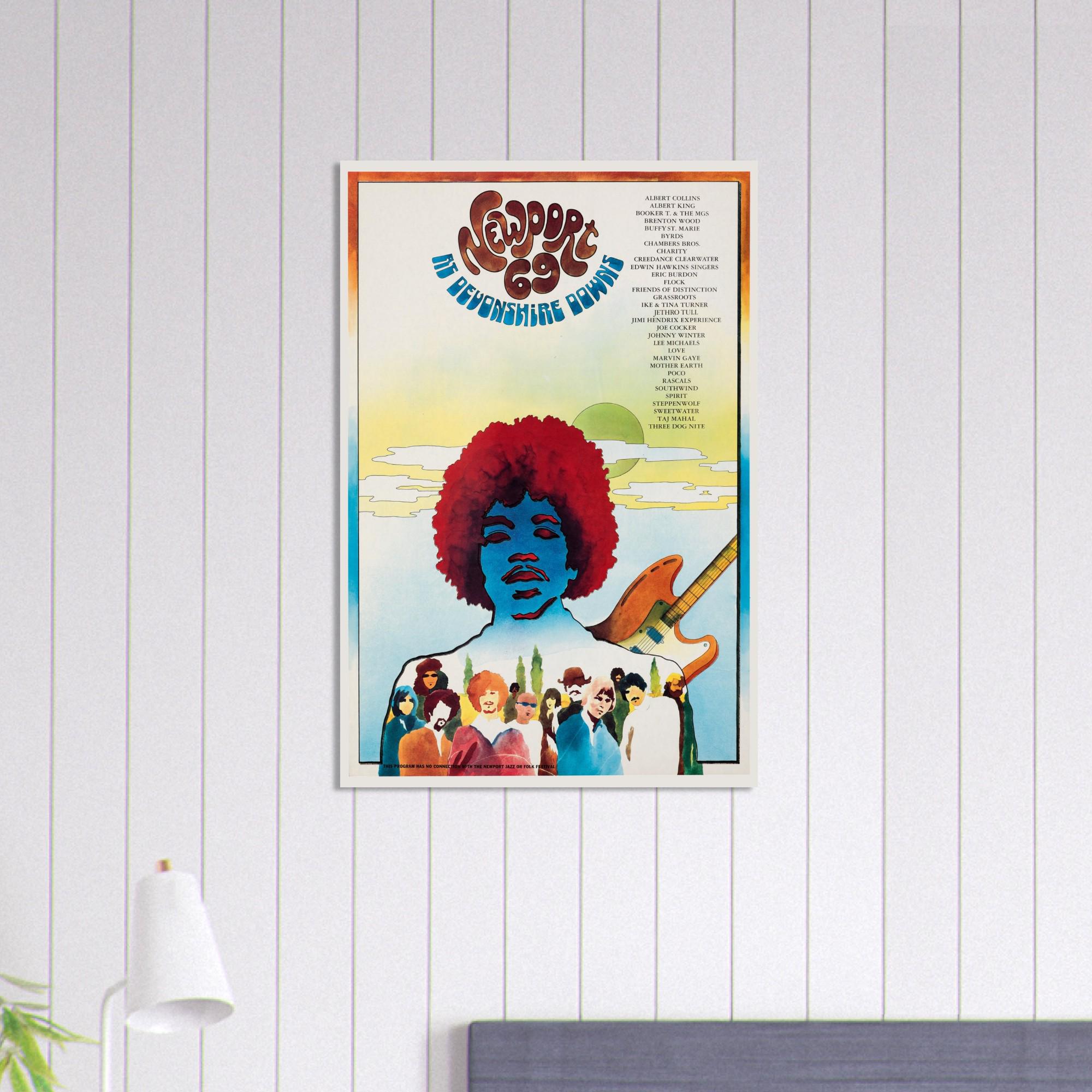 Newport Pop Festival 1969 Poster: Jimi Hendrix, Jethro Tull