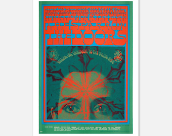 The Doors Avalon Concert Poster 1967: Break On Through Psychedelic Reprint Semi-Glossy Paper