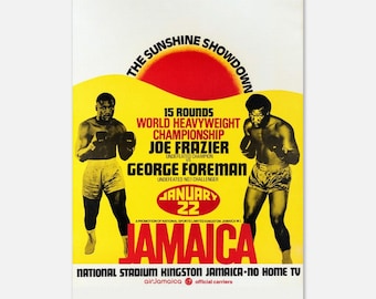 Joe Frazier vs George Foreman Poster: Sunshine Showdown, Kingston Jamaica