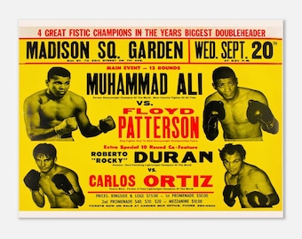 Muhammad Ali vs Floyd Patterson Vintage boxningsaffisch, 1972