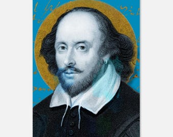 William Shakespeare Poster: Bard Street Pop Art Print