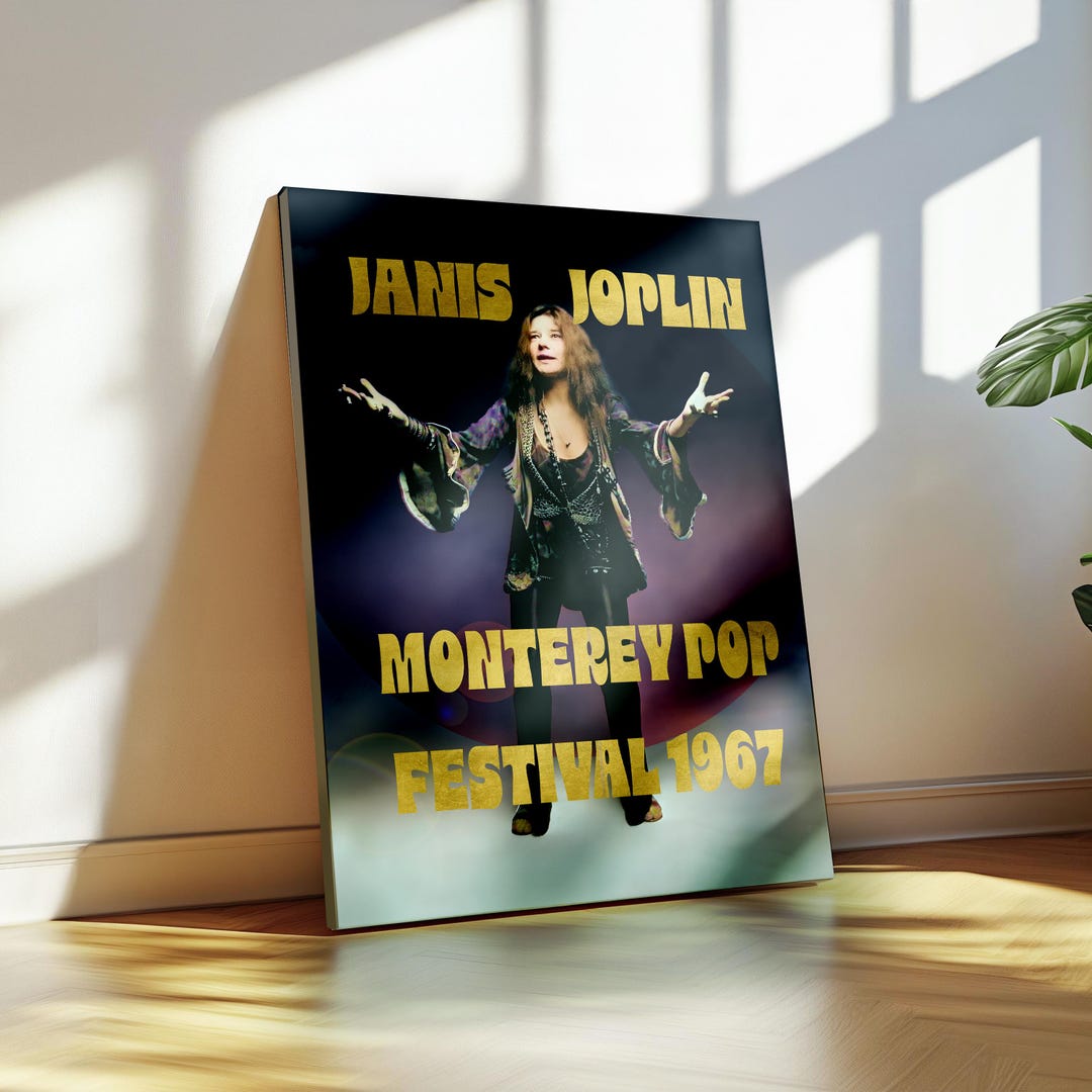 Janis Joplin Poster, Monterey Pop Festival 1967, Classic Matte Paper ...