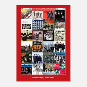 The Beatles Poster 1962-1966 Vintage Records Print, Interior Art Print, Wall & Home Decor