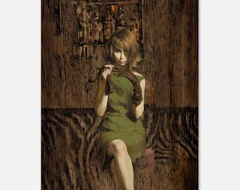 Robert McGinnis Print, Retro Vintage Tretchikoff Era, Vintage Kitsch Art, 1960s Pulp Fiction Poster