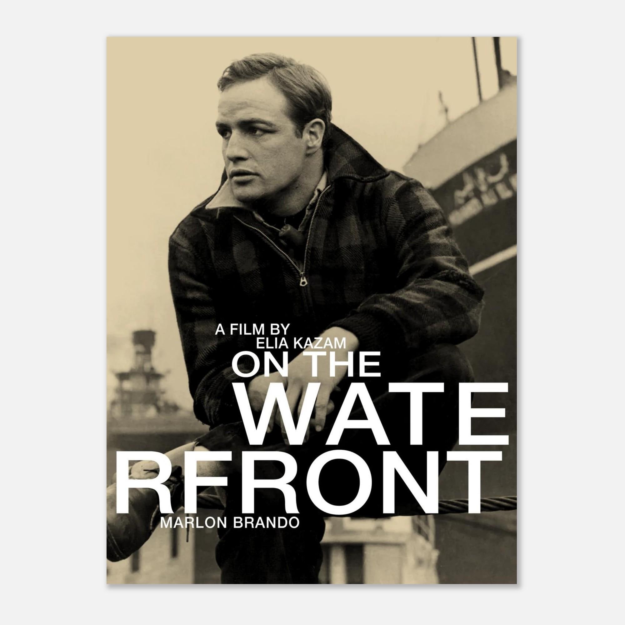 Poster del film Fronte del porto, poster del film Marlon Brando, cinema americano, arte murale di film di metà secolo, poster retrò BoHo