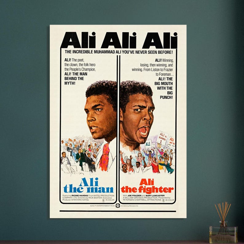 Muhammad Ali Boxing Poster: 1975 Documentary Sports Art - Etsy