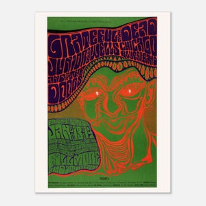 Grateful Dead, The Doors, poster del concerto Fillmore del 1967, stampa rock vintage, poster classico su carta semilucida