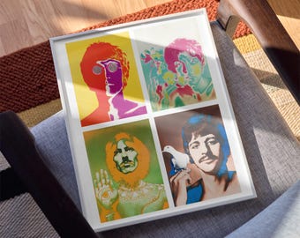 Beatles Banner Poster by Richard Avedon for Stern 1968 on Linen - Etsy