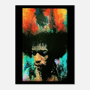 Póster de Jimi Hendrix, impresión psicodélica vintage de Redux, póster promocional de Experience 1969, póster clásico de papel semibrillante.