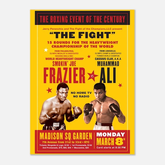デラホーヤvsトリニダード　ファイト オブ ザ ミレニアム　ボクシングポスター 1971 Ali-frazier Boxing Poster - Etsy