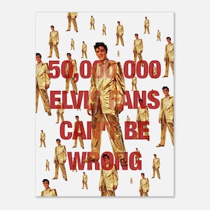 Elvis Presley Poster: 50 Million Fans Album Art, Vintage Semi-Gloss Print