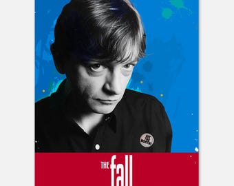 Mark E Smith Poster, The Fall, Totally Wired, Post-Punk Icon, Original Art, BoHo Semi-Glossy Poster