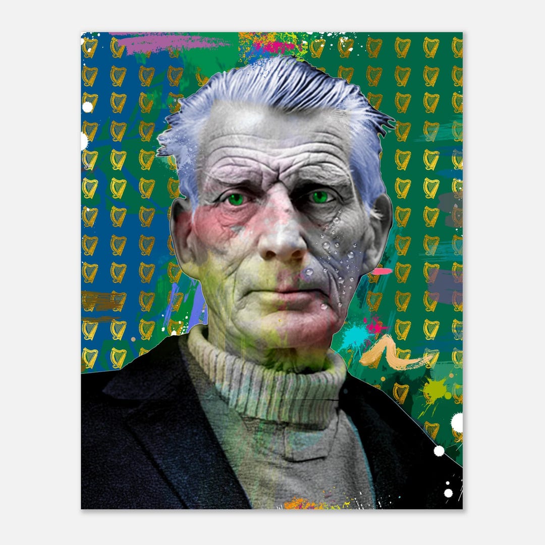 Samuel Beckett Print, Irish Cultural Writer and Icon, Modern Pop Print ...