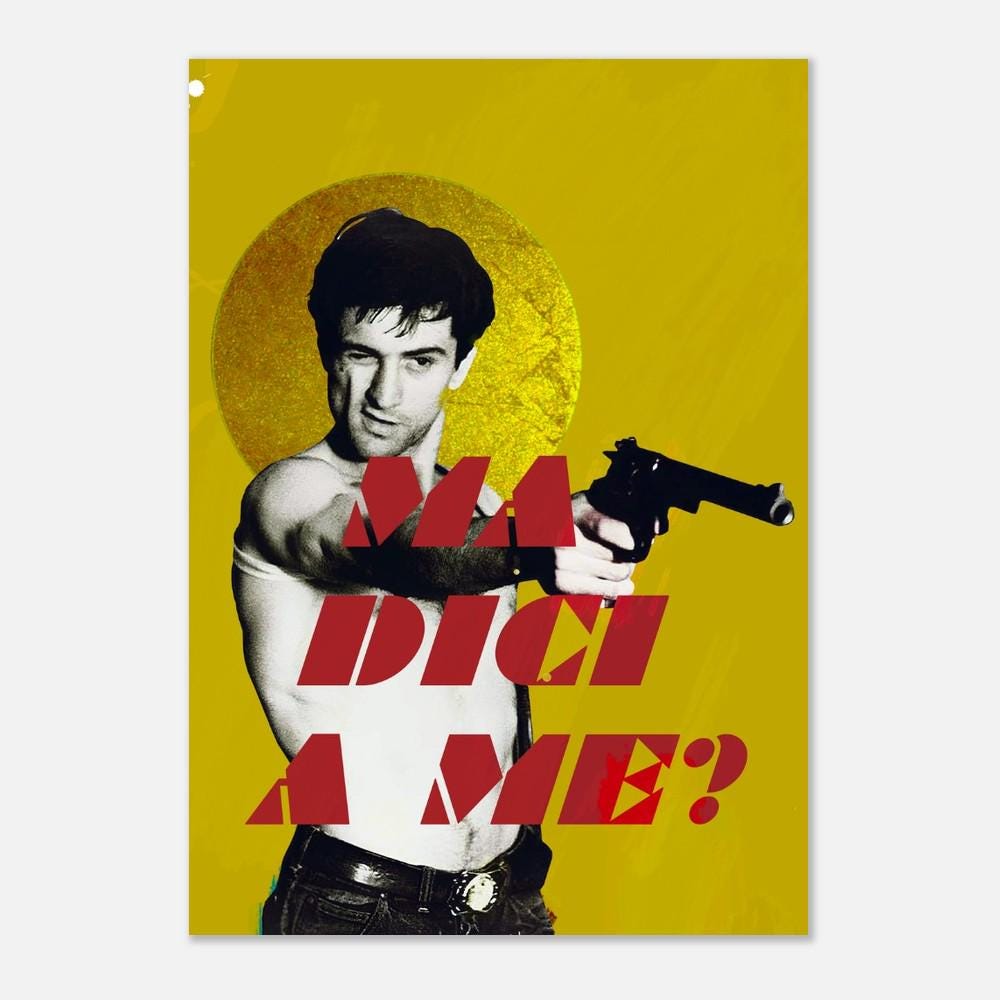 90'sヴィンテージ・ポスター 映画 タクシードライバー ロバート・デ・ニーロ タクシードライバー映画プリント：ロバート・デ・ニーロ、イタリアン