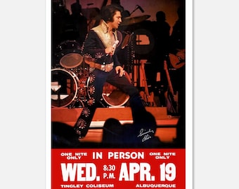 エルヴィス プレスリー ビンテージ ポスター 白黒 1970 年代