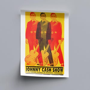 Plakat Johnny Cash Show, Memphis Tennessee, Klasyczny plakat na papierze półbłyszczącym