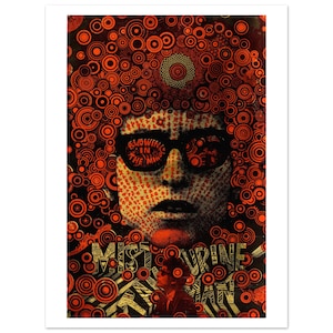 Póster de Bob Dylan, Blowin' In The Mind (1967), Tambourine Man, reimpresión, póster clásico en papel semibrillante.