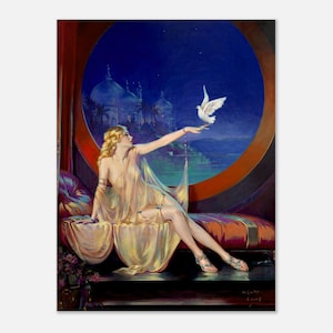 Henry Clive Print,  Sultana, Louis F. Dow calendar, Art Deco Poster, Classic Semi-Glossy Paper Poster