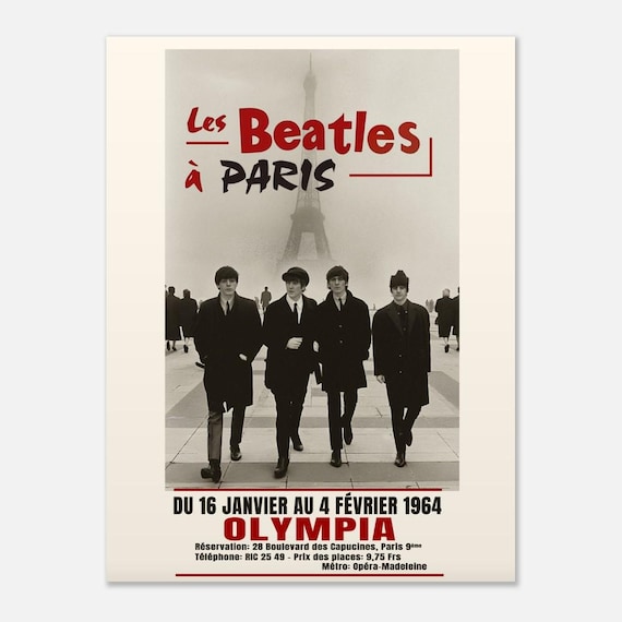 ビートルズ パリ・オリンピア 1964 コンサートポスター：ヴィンテージ 