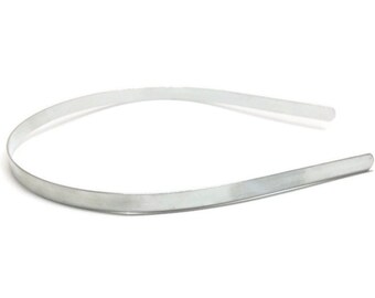 50 Metal Headband Blanks - 7mm (1/4 inch) Straight End