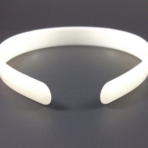 12 White Off-White Plastic Headband Blanks 20mm 3/4 inch image 5