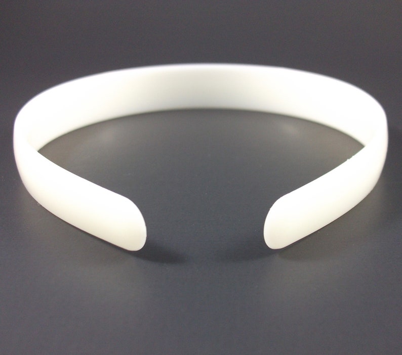 12 White Off-White Plastic Headband Blanks 20mm 3/4 inch image 5