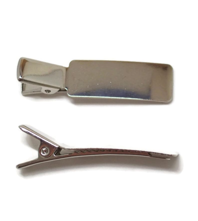 25 Flat Top Alligator Hair Clips With Teeth Wide Etsy