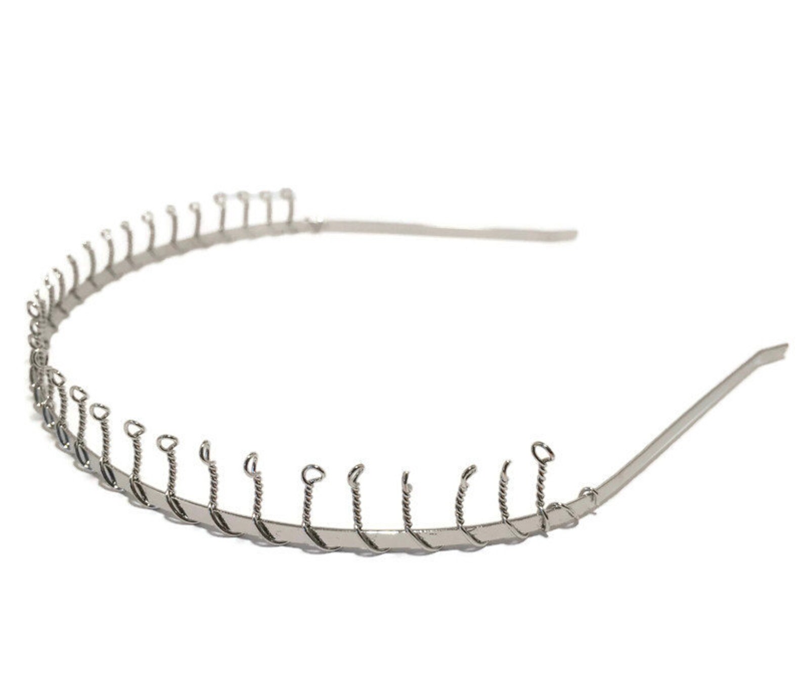 New Style 6 Silver Metal Headbands With Teeth 13mm 1/2 Etsy