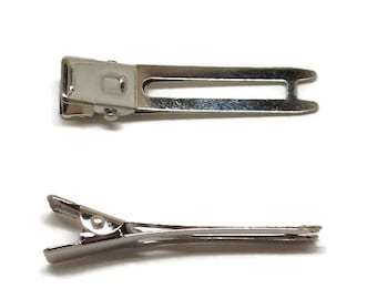 100 Double Prong Alligator Hair Clips 48mm (1 7/8 inch)