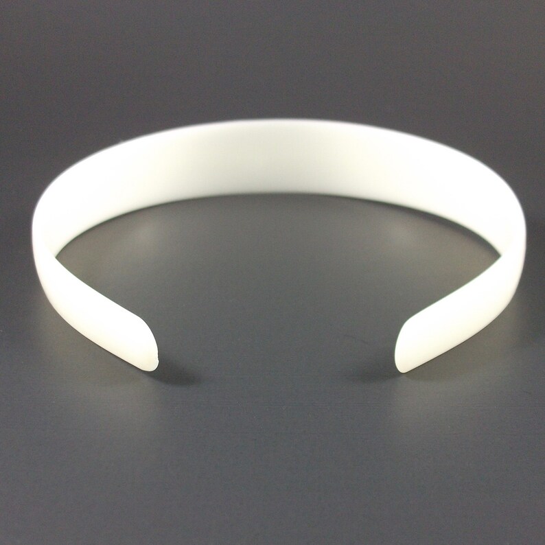 100 White Off-White Plastic Headband Blanks 25mm 1 inch image 5