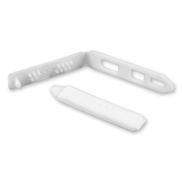 50 White Plastic Barrette Hair Clips - 40mm 1 1/2 inch