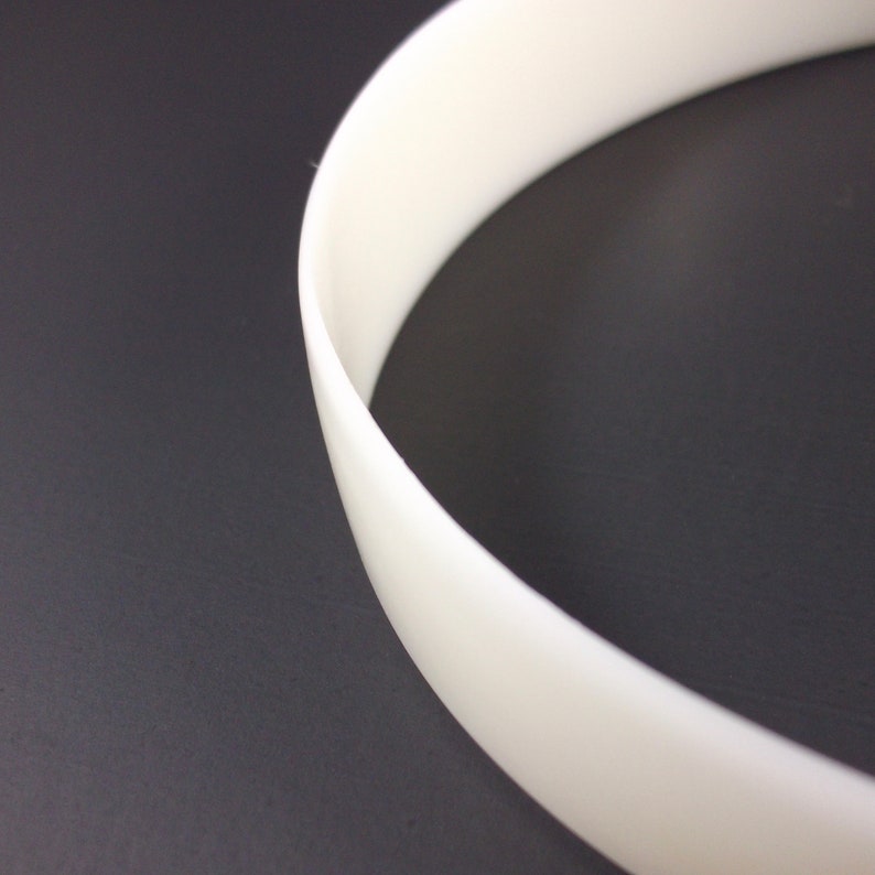100 White Off-White Plastic Headband Blanks 25mm 1 inch image 4