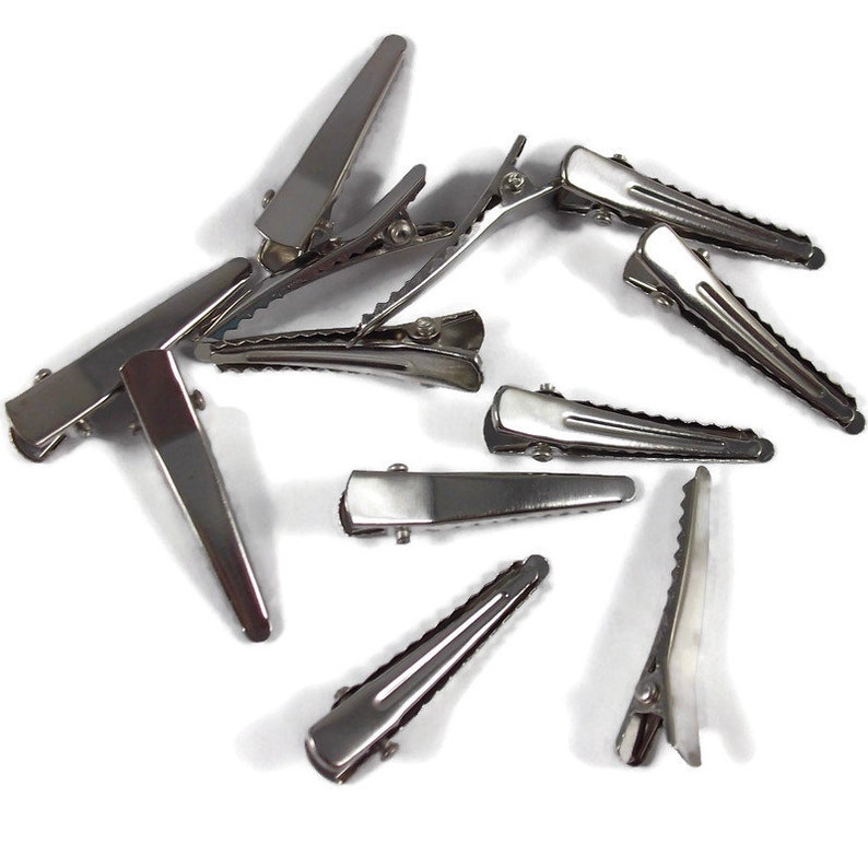 50 Single Alligator Hair Clips With Teeth 1 5/16 Inch 33mm Etsy