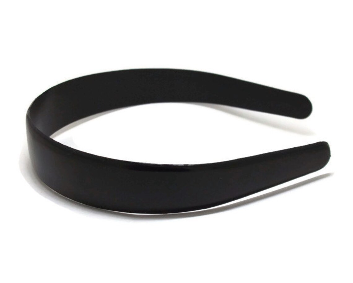 25 Black Plastic Headband Blanks 25mm 1 Inch Etsy