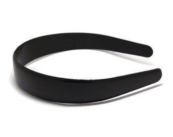 100 Black Plastic Headband Blanks - 25mm (1 inch)