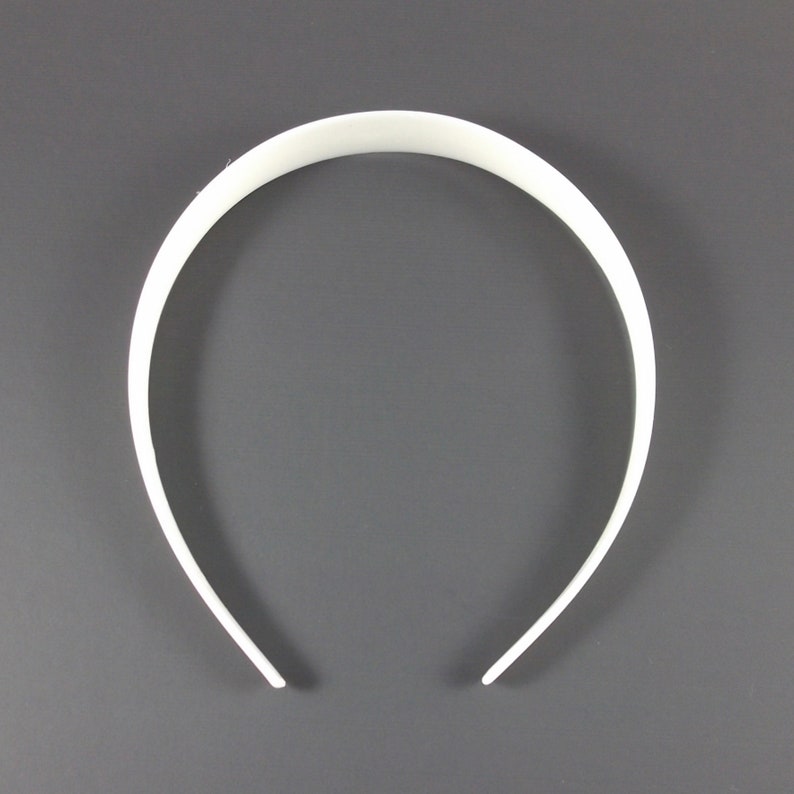 100 White Off-White Plastic Headband Blanks 25mm 1 inch image 2