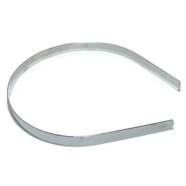 12 Metal Headband Blanks 10mm 3/8 inch Straight End image 1