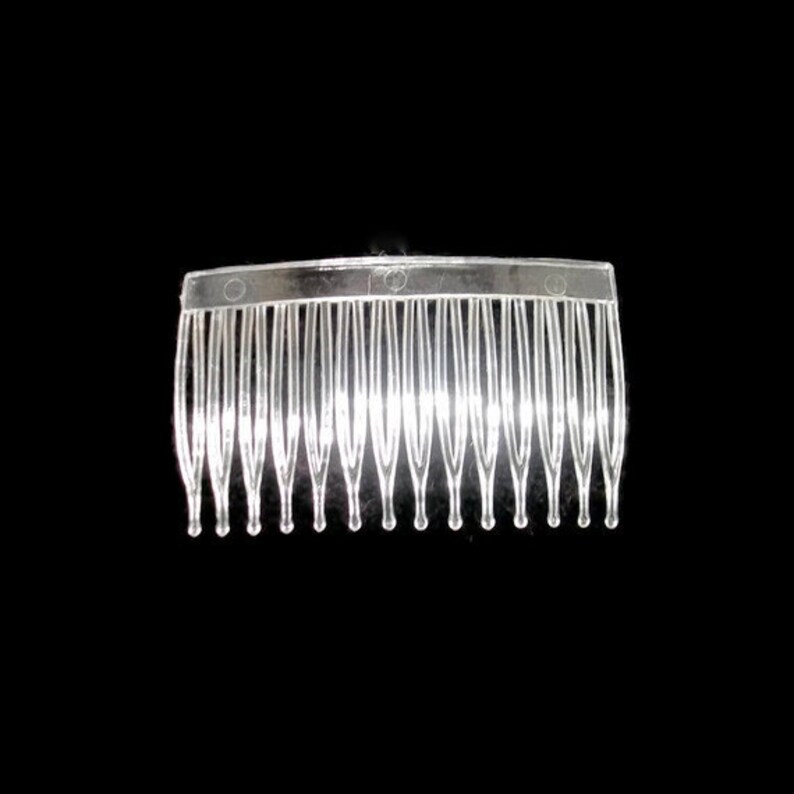 12 Plastic Hair Combs Clear 70mm 3 inch Etsy