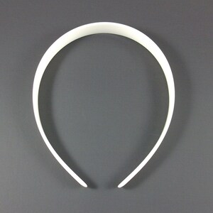 12 White Off-White Plastic Headband Blanks 20mm 3/4 inch image 2