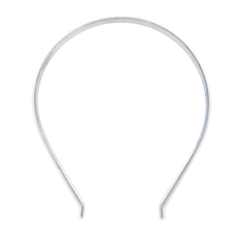 12 Metal Headband Blanks 7mm 1/4 inch Bent End image 2