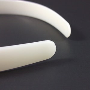 12 White Off-White Plastic Headband Blanks 20mm 3/4 inch image 4