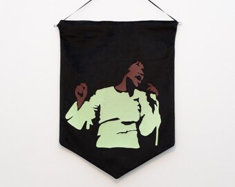 Aretha Franklin Velvet Wall Hanging.