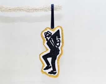 Two Tone Ska Man Glitter Deluxe Christmas Decoration