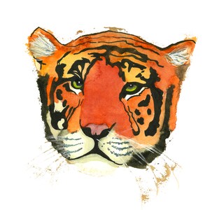 Baby Tiger watercolour art
