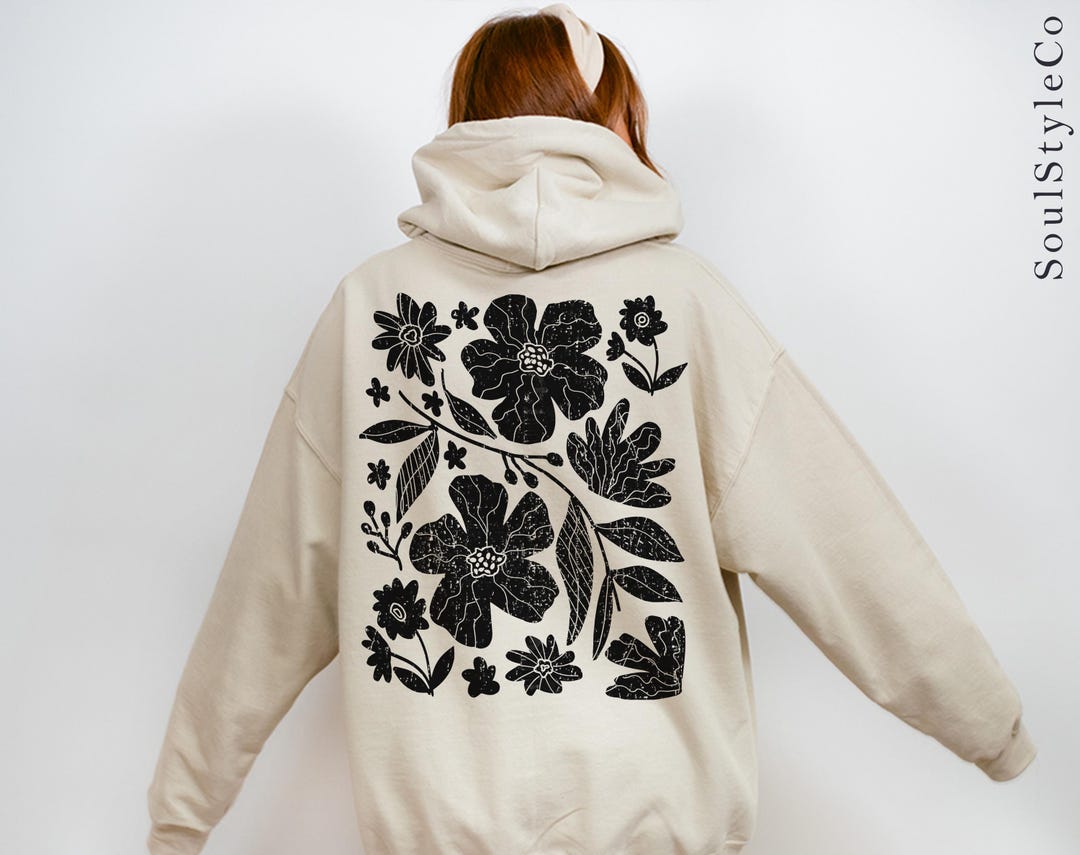 Wild Flower Wild Horses Graphic Hoodie Sweatshirt