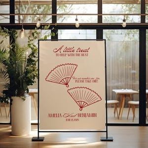 Grab a Fan Sign Wedding Template, For Our Number One Fan, Minimalist Wedding Fan Sign, Modern Wedding Sign, Outdoor Wedding