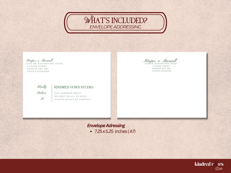 Forest Green Wedding Invitation Suite: Elegant Old Money Style (Canva Template Digital Download) afbeelding 12